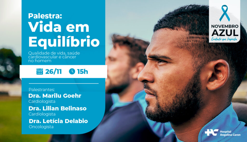 Divulga&ccedil;&atilde;o da palestra "Vida em Equil&iacute;brio", sobre sa&uacute;de masculina